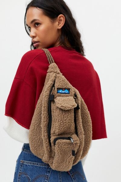  KAVU Mini Rope Fleece Bag Sling Crossbody Sherpa