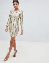 Thumbnail for your product : Girl In Mind Open Back Sequin Mini Dress