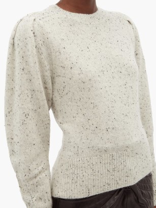 Isabel Marant Colroy Puff-sleeve Cashmere Sweater - Light Grey