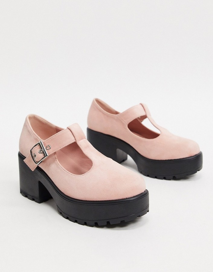 Koi Footwear Sai vegan mary jane heeled shoe in pink ShopStyle