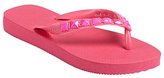 Thumbnail for your product : Dini's Los Angeles Los Angeles hot pink rubber pyramid studded thong flip-flops