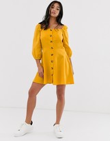 Thumbnail for your product : Only Petite button down square neck mini dress