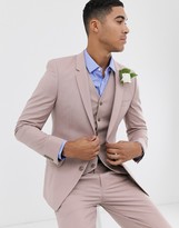 Thumbnail for your product : ASOS DESIGN DESIGN wedding skinny suit jacket in mink