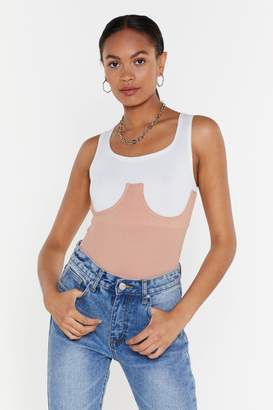 BEIGE Nasty GalNasty Gal Womens It'S Cup To You Ribbed Bodysuit 14,