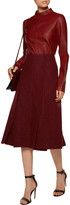 Thumbnail for your product : Proenza Schouler Pleated boiled wool wrap midi skirt
