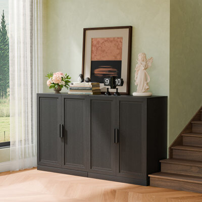 Winston Porter Farmhouse TV Stand Media Console Kitchen Pantry Storage Cabinet Entertainment Center for TVs up to 65\