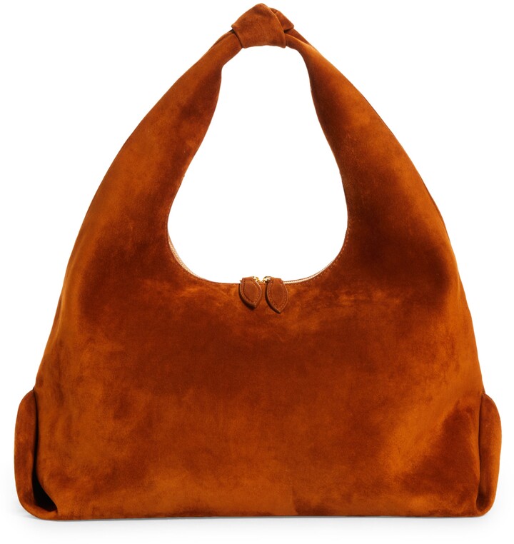 brown leather hobo bolsa