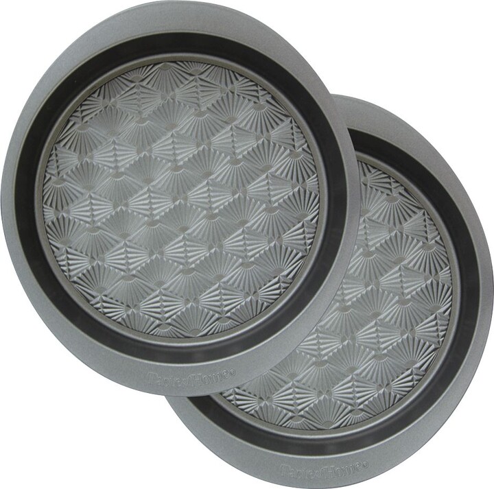 Taste of Home Set of (2) 9" Non-Stick Metal Rou d Baking Pan