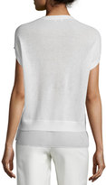 Thumbnail for your product : Vince Cap-Sleeve Pointelle Pullover