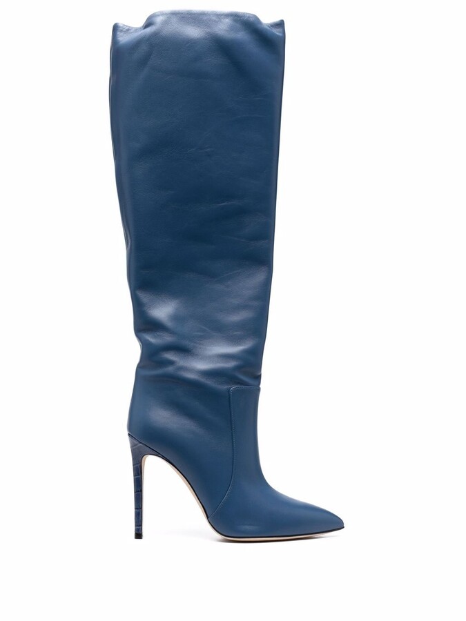 blue stiletto boots
