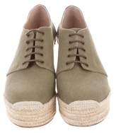 Thumbnail for your product : Barneys New York Barney's New York Canvas Round-Toe Wedges