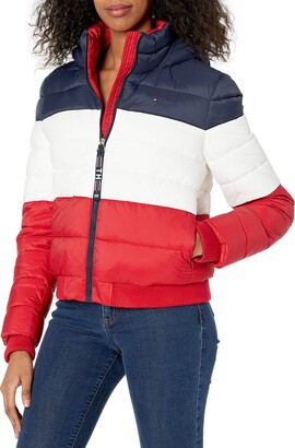 Tommy Hilfiger Womens Cropped Tri-color Jacket - ShopStyle