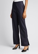 Thumbnail for your product : Nina Ricci Pinstripe Flared Wool Trousers