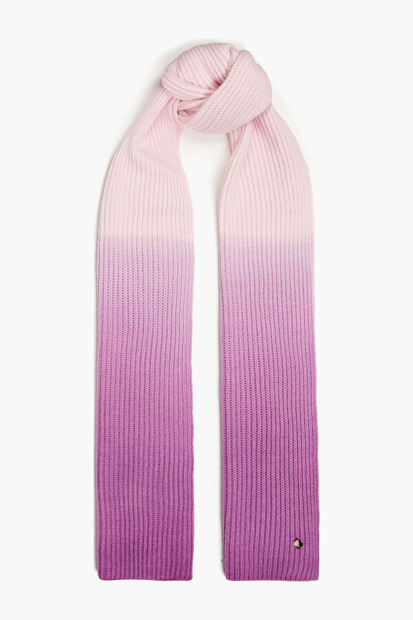 Kate Spade Dégradé ribbed-knit scarf - ShopStyle Scarves & Wraps