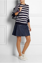 Thumbnail for your product : See by Chloe Flared stretch-denim mini skirt