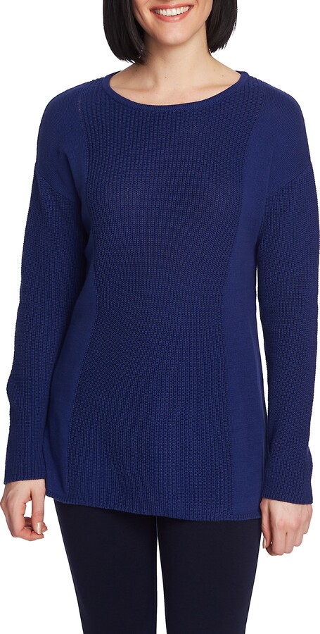 Chaus Mixed Gauge Pullover Sweater