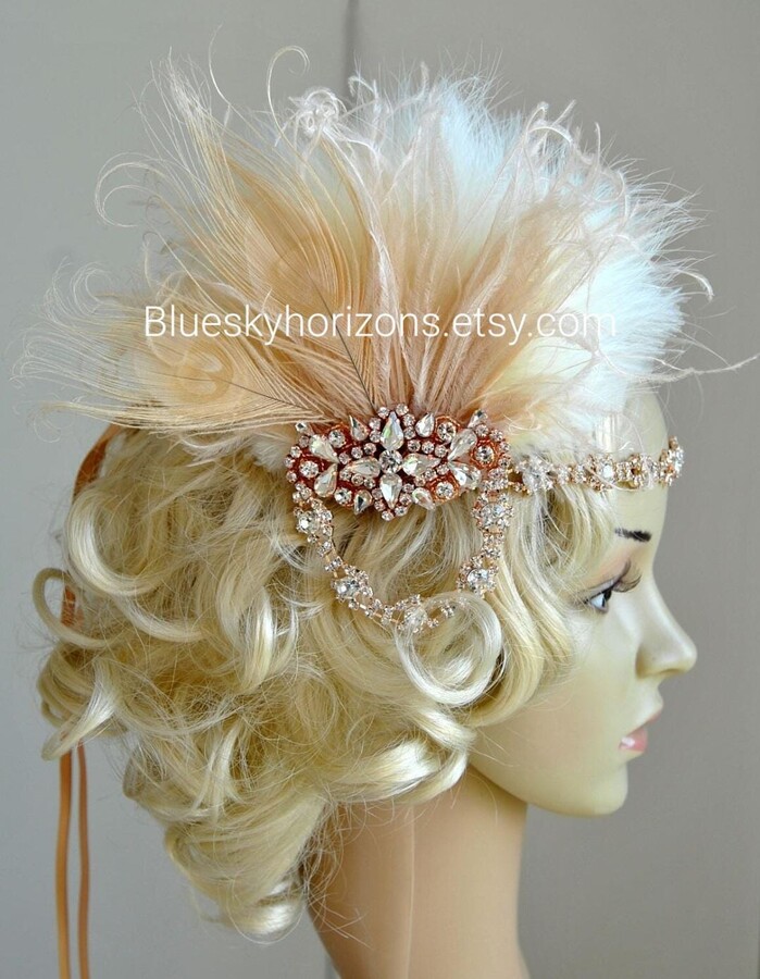 champagne headpiece