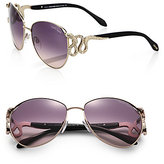 Thumbnail for your product : Roberto Cavalli Serpent Crystal-Embellished Sunglasses/Gold