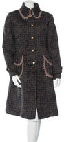 Thumbnail for your product : Dolce & Gabbana Crochet Trimmed Bouclé Coat