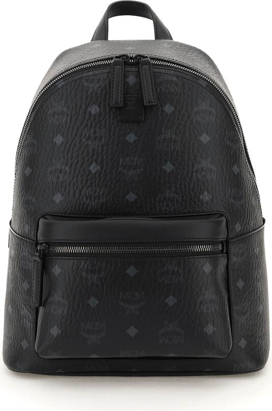MCM Cubic Monogram Backpack in Black for Men
