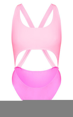 PrettyLittleThing Gretchen Pink Cut Out Swimsuit