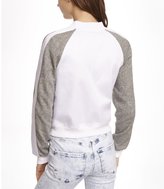 Thumbnail for your product : Express Sweatshirt Sleeve Bomber Jacket