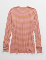 Thumbnail for your product : Aerie Ribbed Striped Long Sleeve T-Shirt