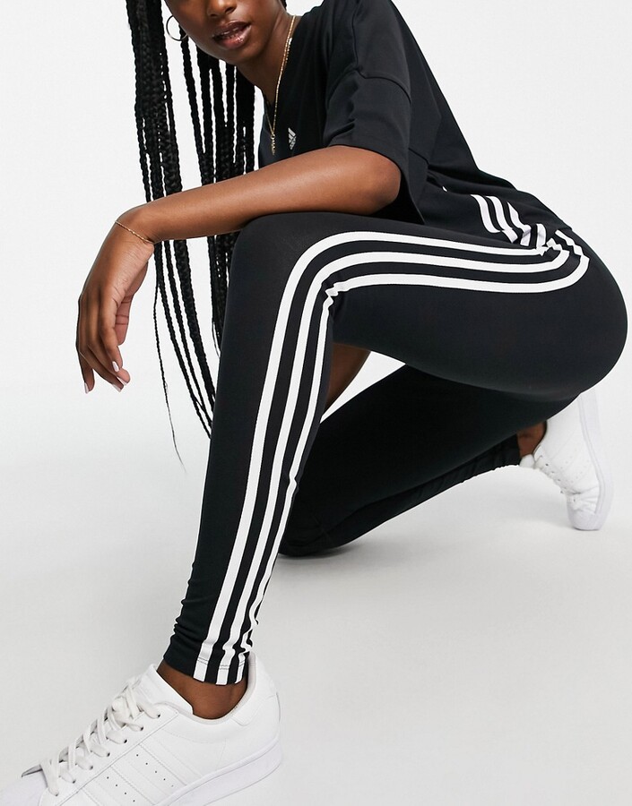 adidas adicolor three stripe legging in black - ShopStyle Activewear