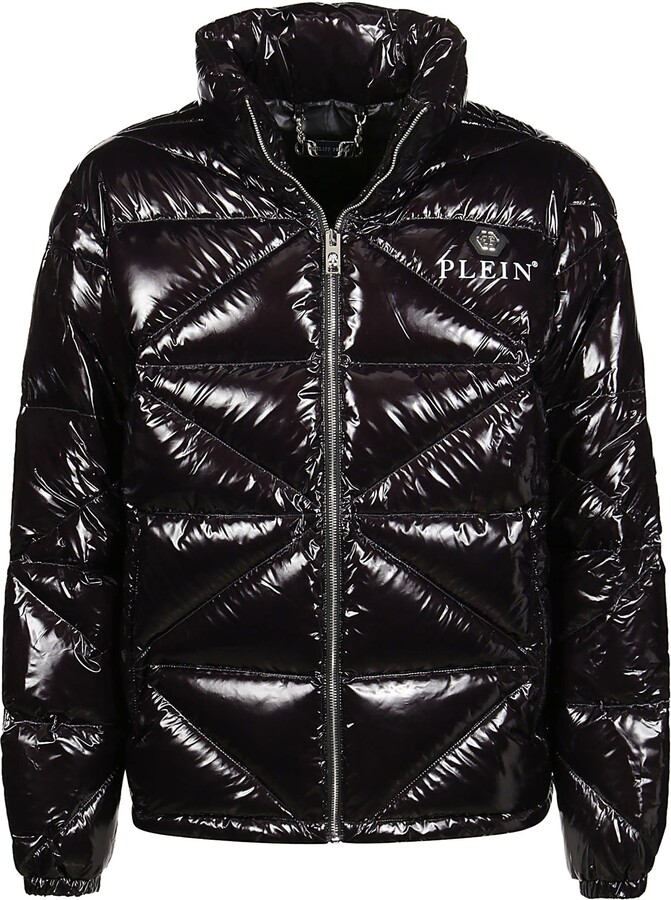 Philipp Plein Quilted Down Jacket Hexagon - ShopStyle Outerwear