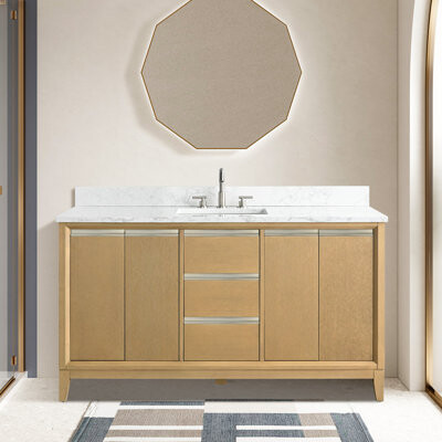 Vanity Art 60 Double Bathroom Vanity with Top