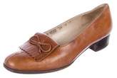 Thumbnail for your product : Ferragamo Leather Round-Toe Loafers