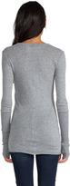 Thumbnail for your product : Enza Costa Cashmere Fitted Cuffed V Neck Sweater