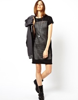 Thumbnail for your product : ASOS T-Shirt Dress With Laser Cut Squares