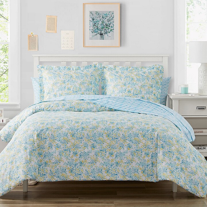 Twin Duvet Cover Set In Bright Blue, Twin Duvet Covers Bed Bath And Beyond