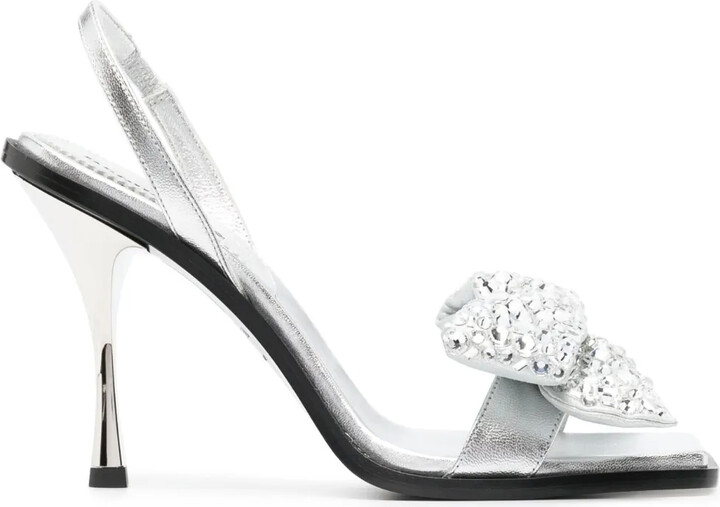 DSQUARED2 Bow-Detail Sqaure-Toe Sandals