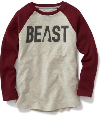 Old Navy Thermal Raglan-Sleeve Graphic Tee for Boys