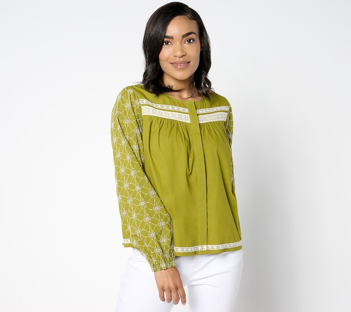Logo by Lori Goldstein LOGO Lavish by Lori Goldstein Shiffli Mix Swing Jacket