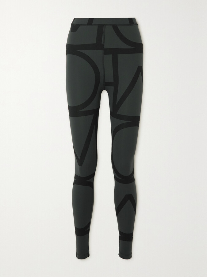 Totême + Net Sustain Printed Stretch Recycledjersey Leggings Black
