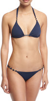 Thumbnail for your product : Vix Midnight Paula Solid Swim Top, Blue