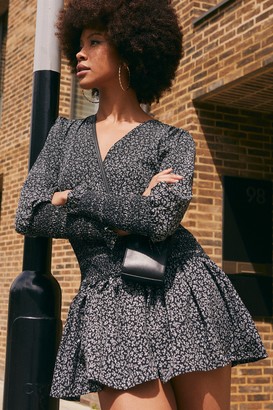 topshop black and white dress