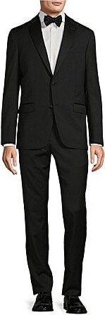Ted Baker No Ordinary Joe by Modern Fit Flat Front Solid Pattern 2-Piece Suit