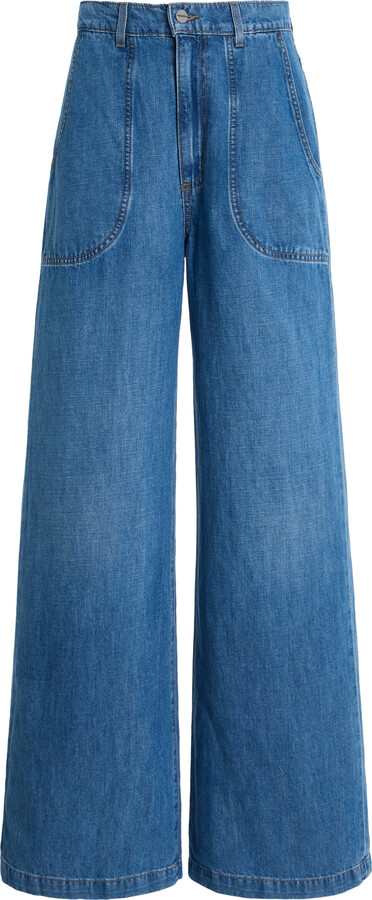 TWP Mecox Beach High-Rise Cotton Wide-Leg Pants
