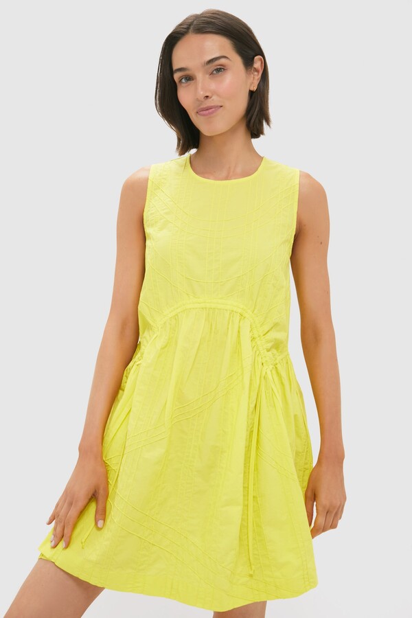 Sea Yellow Camden Cotton Poplin Tank Mini Tunic