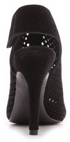Thumbnail for your product : Pedro Garcia Sofia Peep Toe Perf Booties