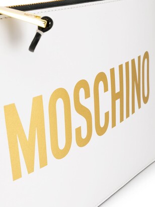 Moschino Logo-Print Clutch Bag