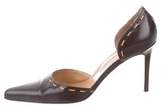 Thumbnail for your product : Manolo Blahnik Leather Pointed-Toe d'Orsay Pumps