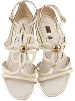 Thumbnail for your product : Louis Vuitton Fleur Patent Leather Sandals