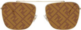Thumbnail for your product : Fendi Gold 'Forever Fendi' Aviator Sunglasses