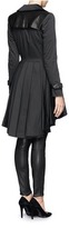 Thumbnail for your product : Nobrand Leather storm flap pleat back trench coat