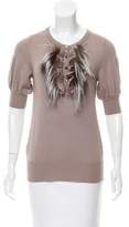 Thumbnail for your product : Fendi Fur-Trimmed Wool Sweater